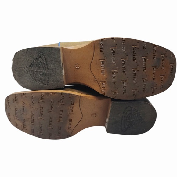 Twister by M&F Western 87336 Kids Western Cowboy Boots Brown Blue Square Toe 3 - Picture 7 of 8